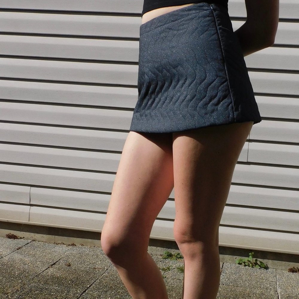 Quilted mini skirt